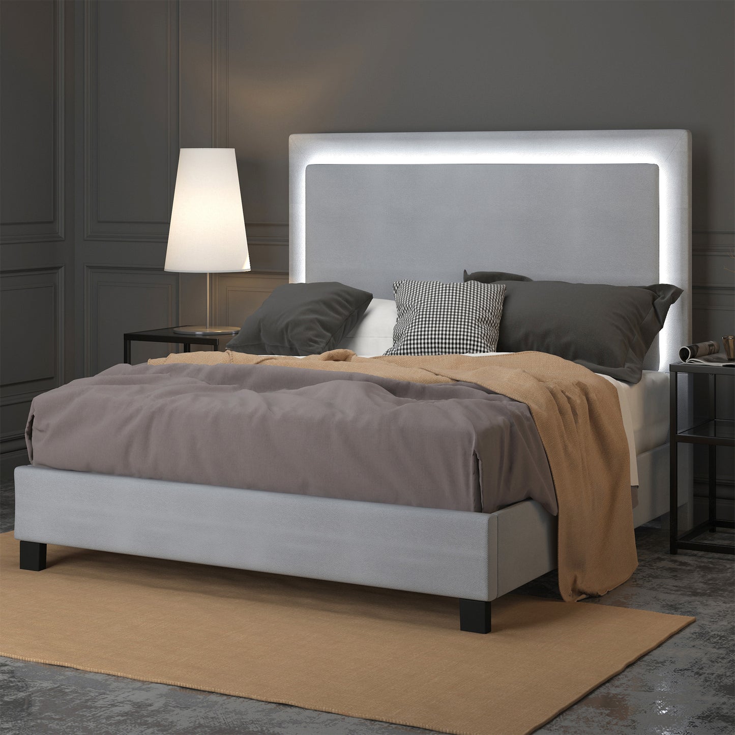 Lumina Platform Bed with LED Light