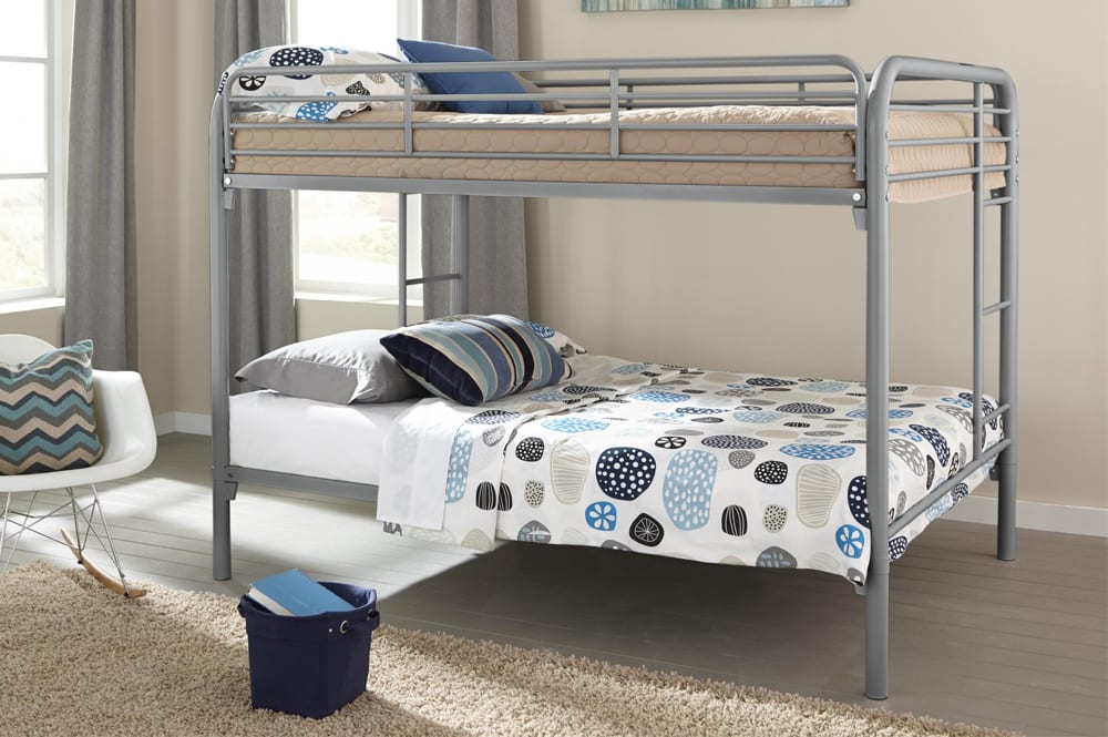 T2810 Contemporary Twin over Twin Steel Bunk Bed