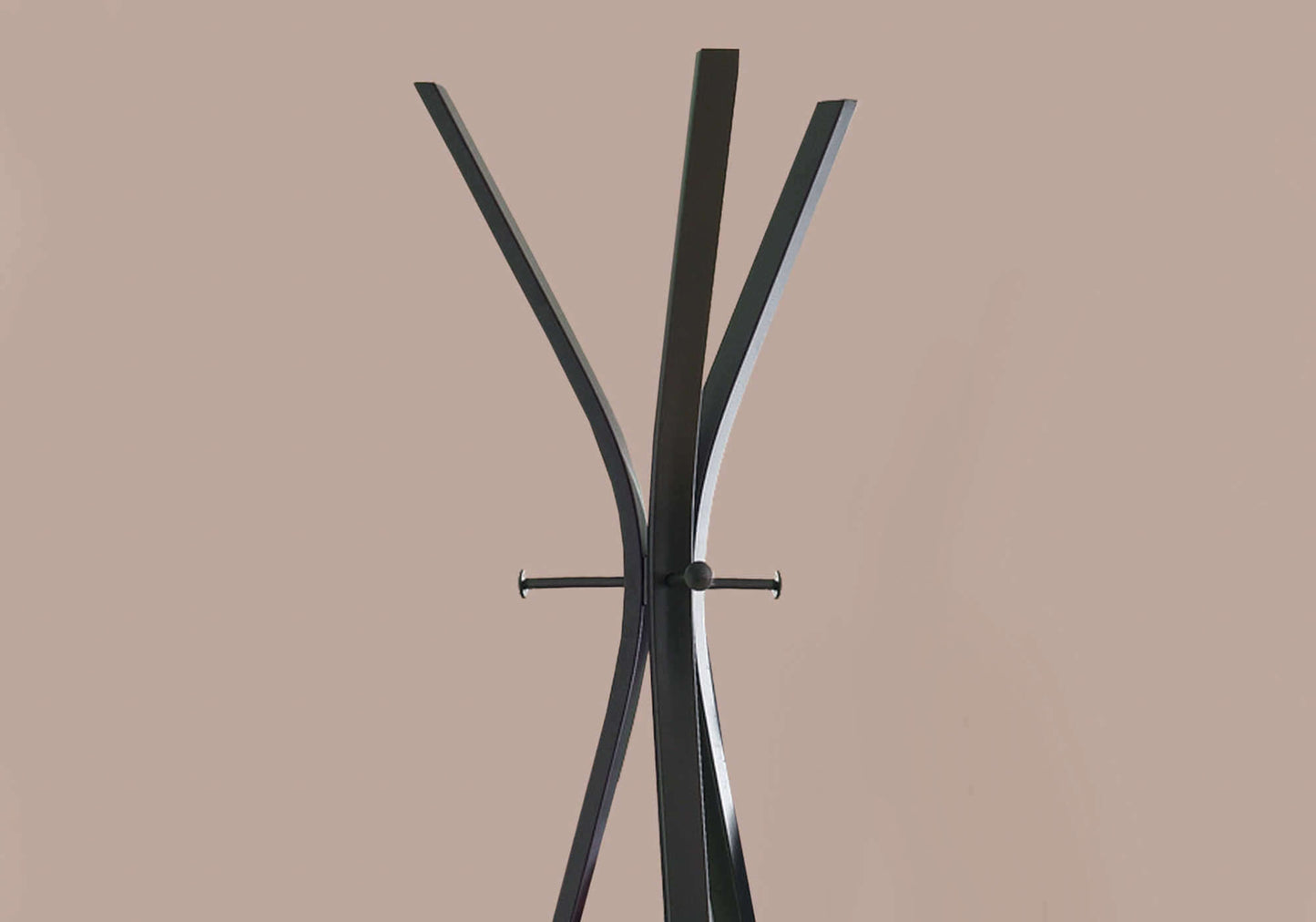 Contemporary Espresso Metal Free Standing Coat Rack Hall Tree