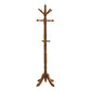 Transitional Traditional 11 Hook Solid Wood Coat Rack in Oak Finish