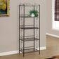 70"H 4-Tier 4 Shelf French Etagere Copper Metal Bedroom Bookcase