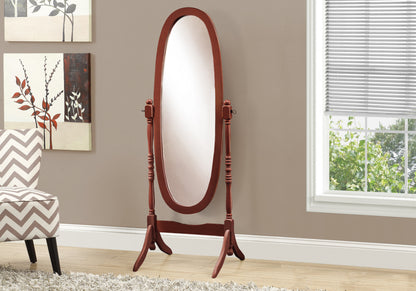 59"H Antique Bedroom Mirror with Solid Wood Frame & MDF Materials