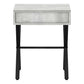 Modern Nightstand in Grey Reclaimed Wood Finish with Black Metal Frame