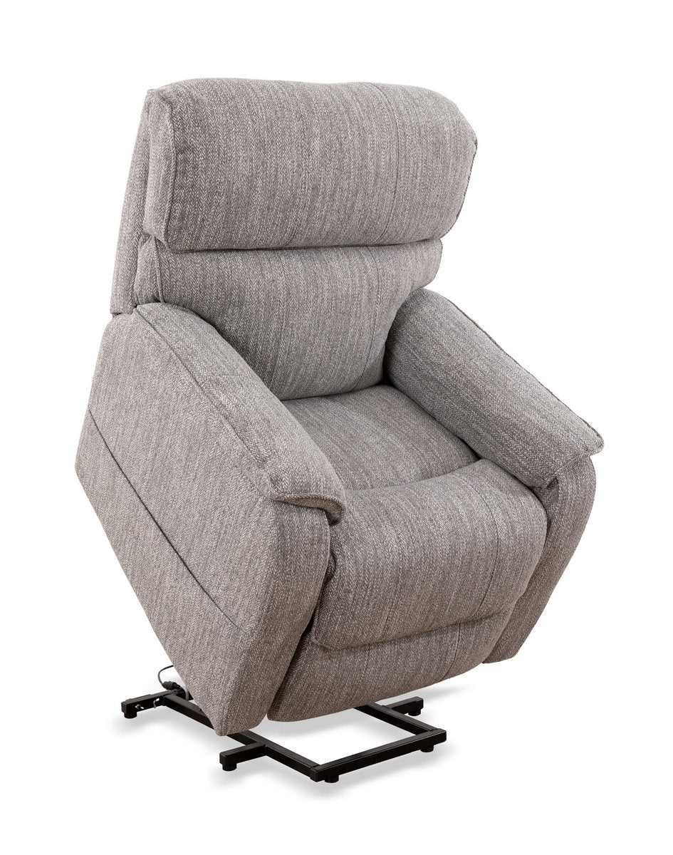 Grey Fabric Lift Chair with Solid Hardwood Frame