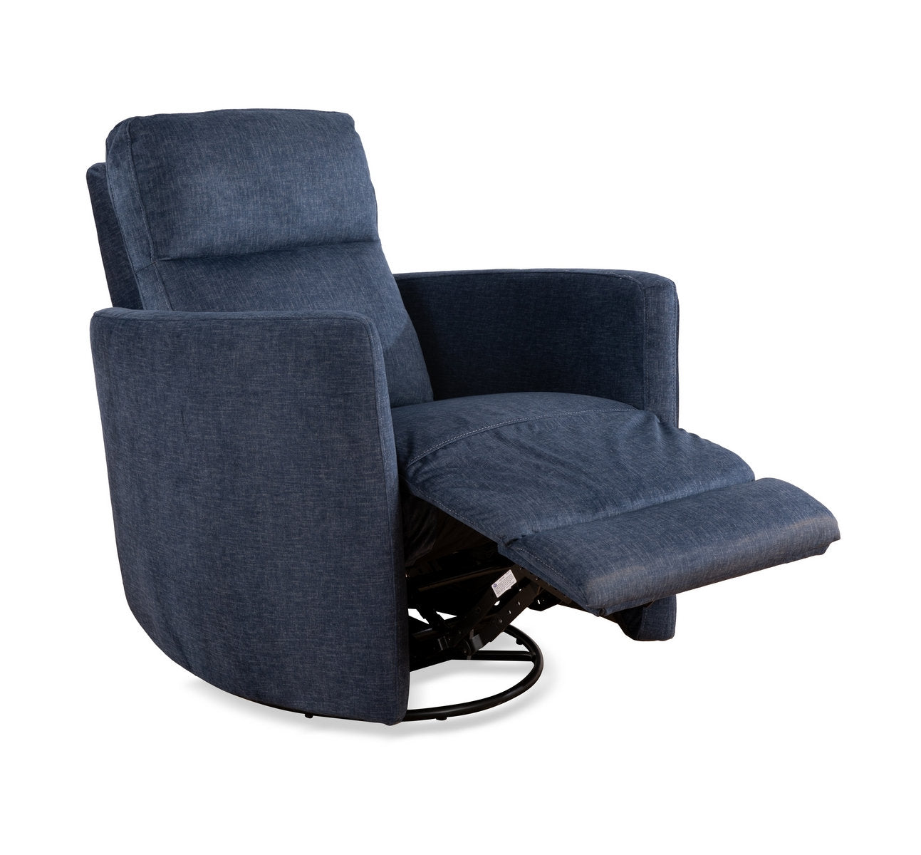 Blue Fabric Manual Recliner Chair with Solid Hardwood Frame