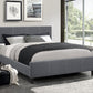 Modern Upholstered Bed with Contrast Stitching