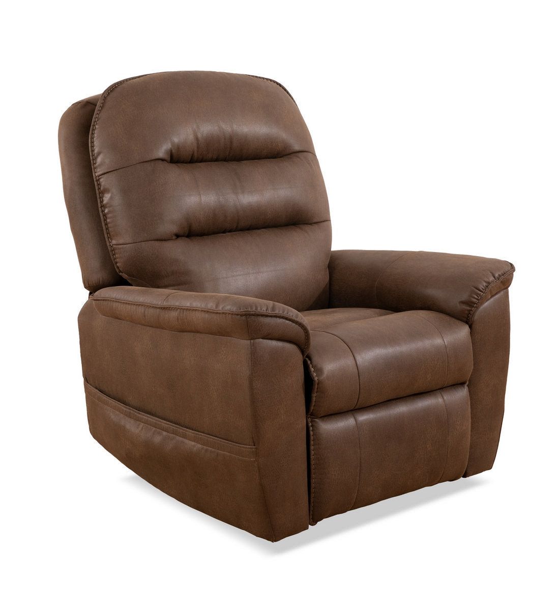 Brown PU Lift Chair with Solid Hardwood Frame