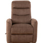 Chocolate Fabric Manual Recliner Chair with Solid Hardwood Frame