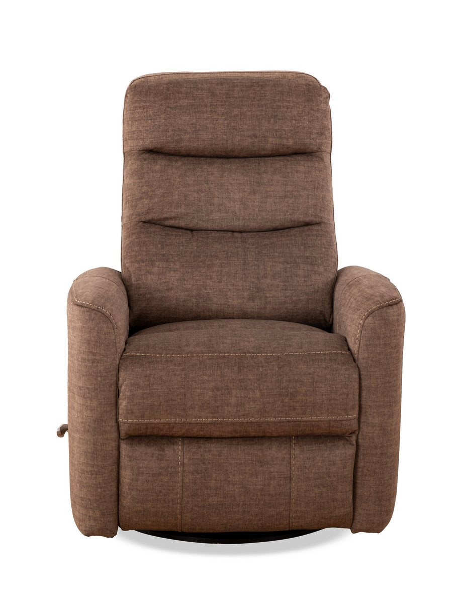 Chocolate Fabric Manual Recliner Chair with Solid Hardwood Frame