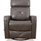 Charcoal Leather Manual Recliner Chair with Solid Hardwood Frame