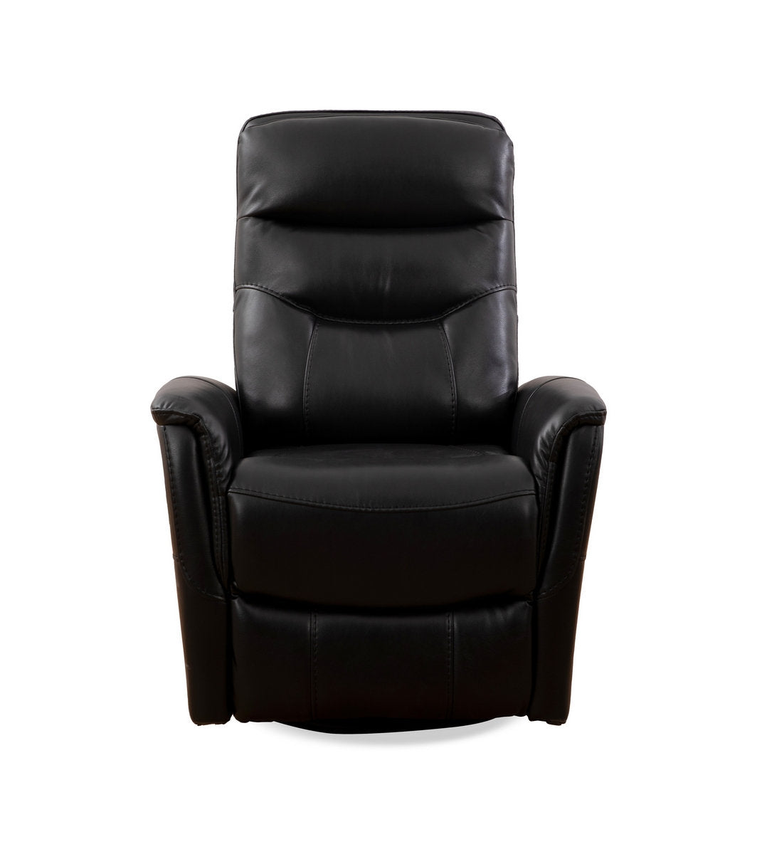 Black PU Swivel Power Recliner Chair with Solid Hardwood Frame