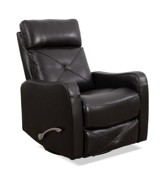 Blackberry Leather Manual Recliner Chair with Solid Hardwood Frame