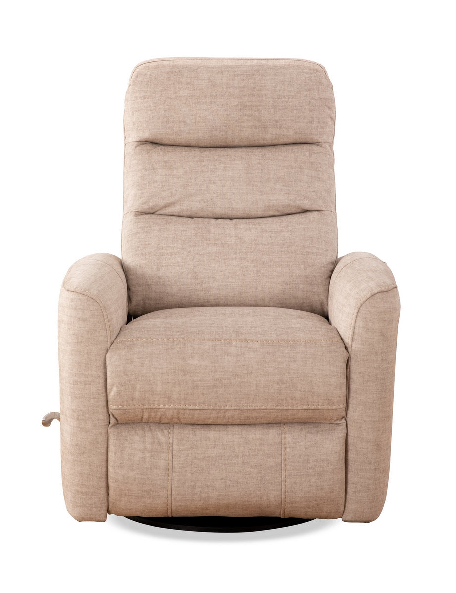 Pearl Fabric Manual Recliner Chair with Solid Hardwood Frame