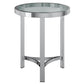 Strata Accent Table in Chrome