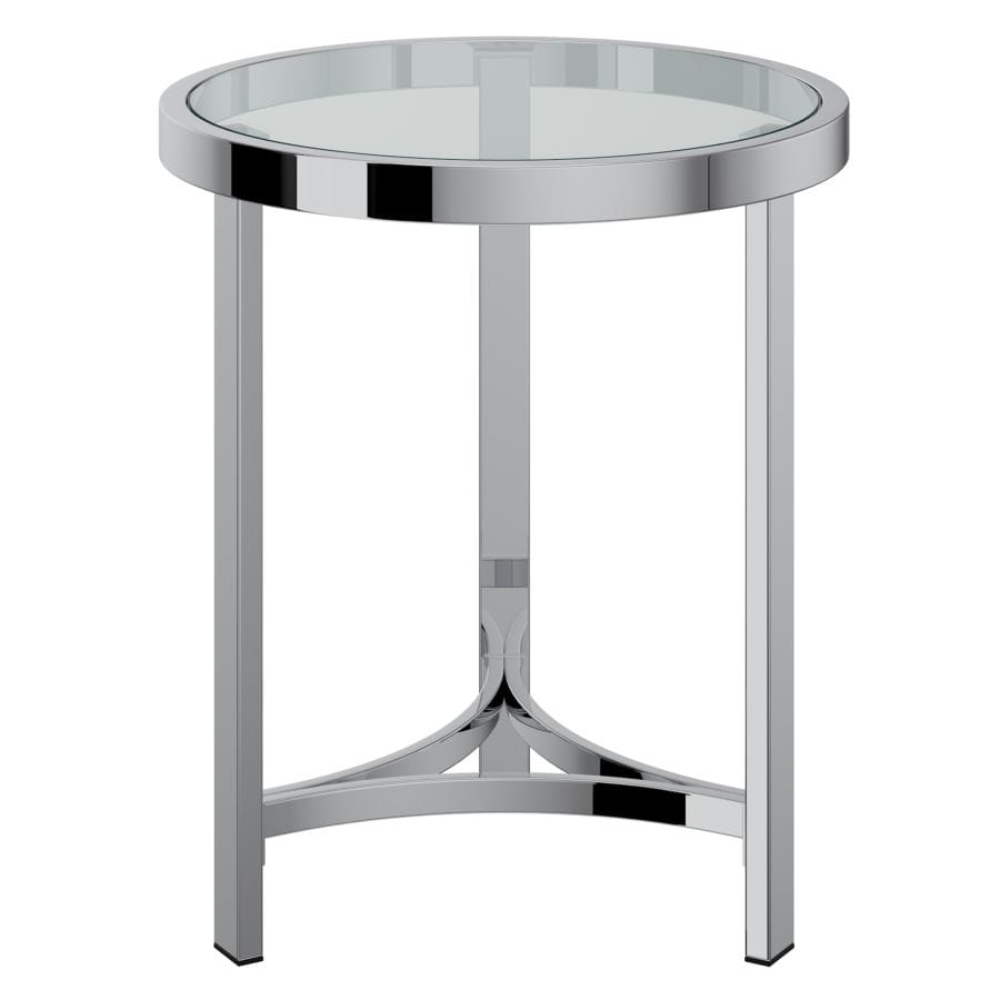 Strata Accent Table in Chrome