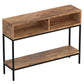 Ojas Console Table in Natural Burnt and Black