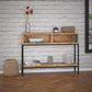 Ojas Console Table in Natural Burnt and Black