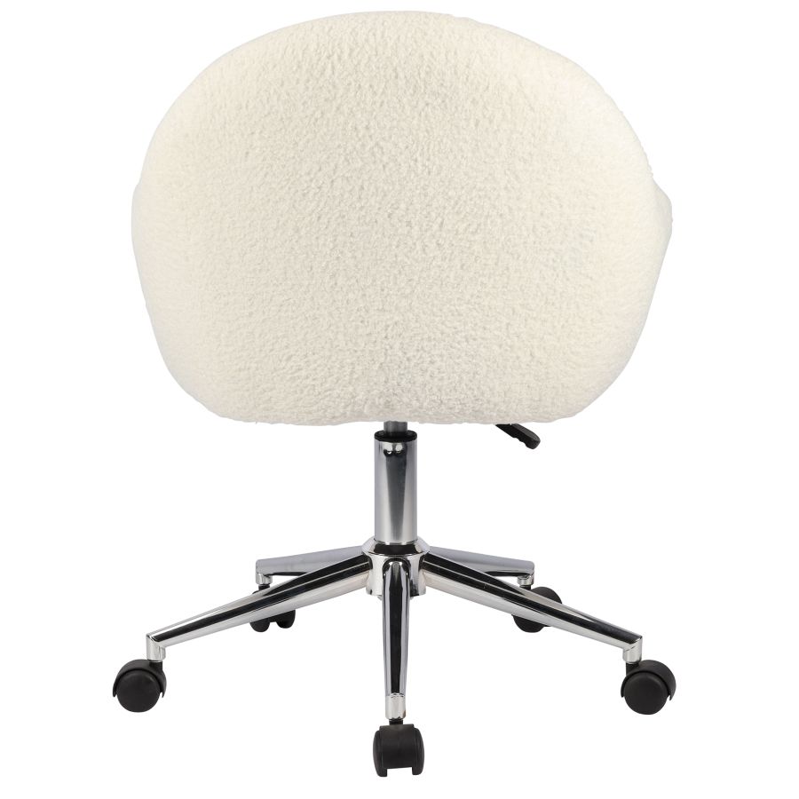 Millie Office Chair in Ivory and Chrome