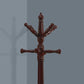 Transitional Traditional 11 Hook Solid Wood Coat Rack in Cherry Finish