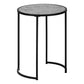 18.25"Dia/24"H Modern Laminate Bedroom Accent Table with Metal Frame