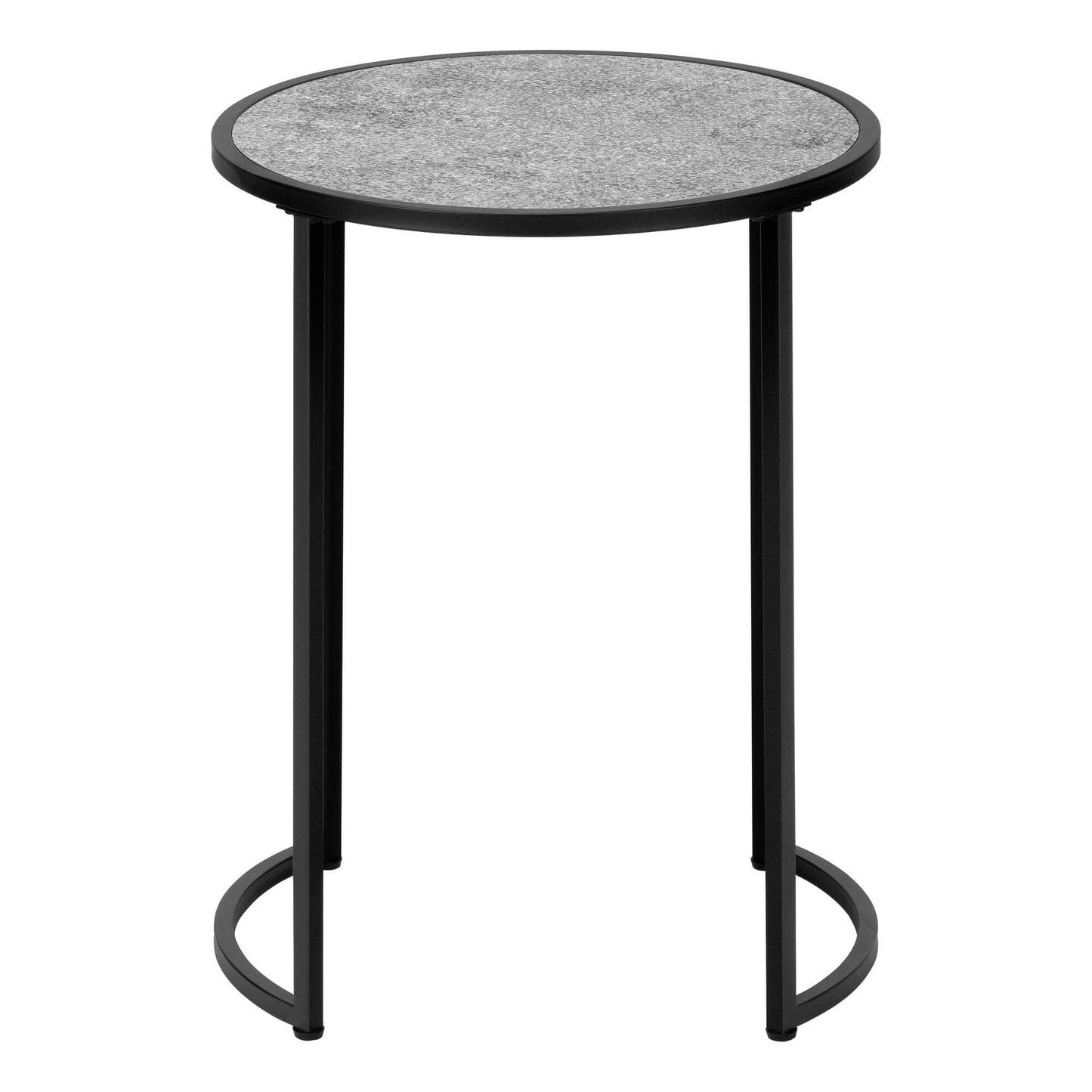 18.25"Dia/24"H Modern Laminate Bedroom Accent Table with Metal Frame