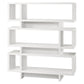 Modern 55"H 3 Shelf Etagere Bookcase in White Finish
