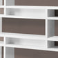 Modern 55"H 3 Shelf Etagere Bookcase in White Finish
