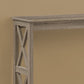 Modern 48L Narrow Wood Console Table in Dark Taupe Finish