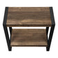 23.75” L / 23.75” H Rustic Modern Rubberwood Bedroom End Table