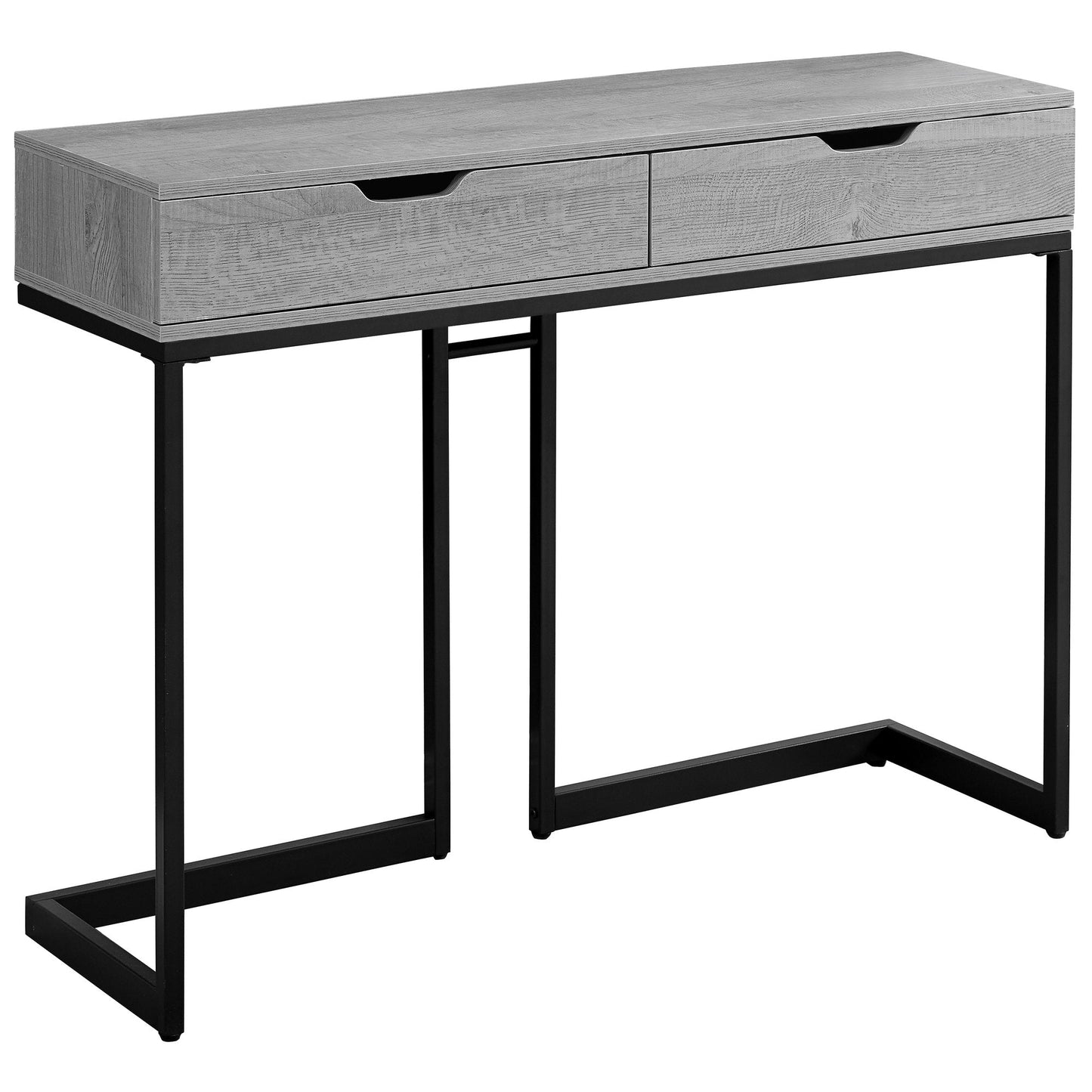42"L Metal Frame Wood Tabletop Bedroom Accent Hall Console Table