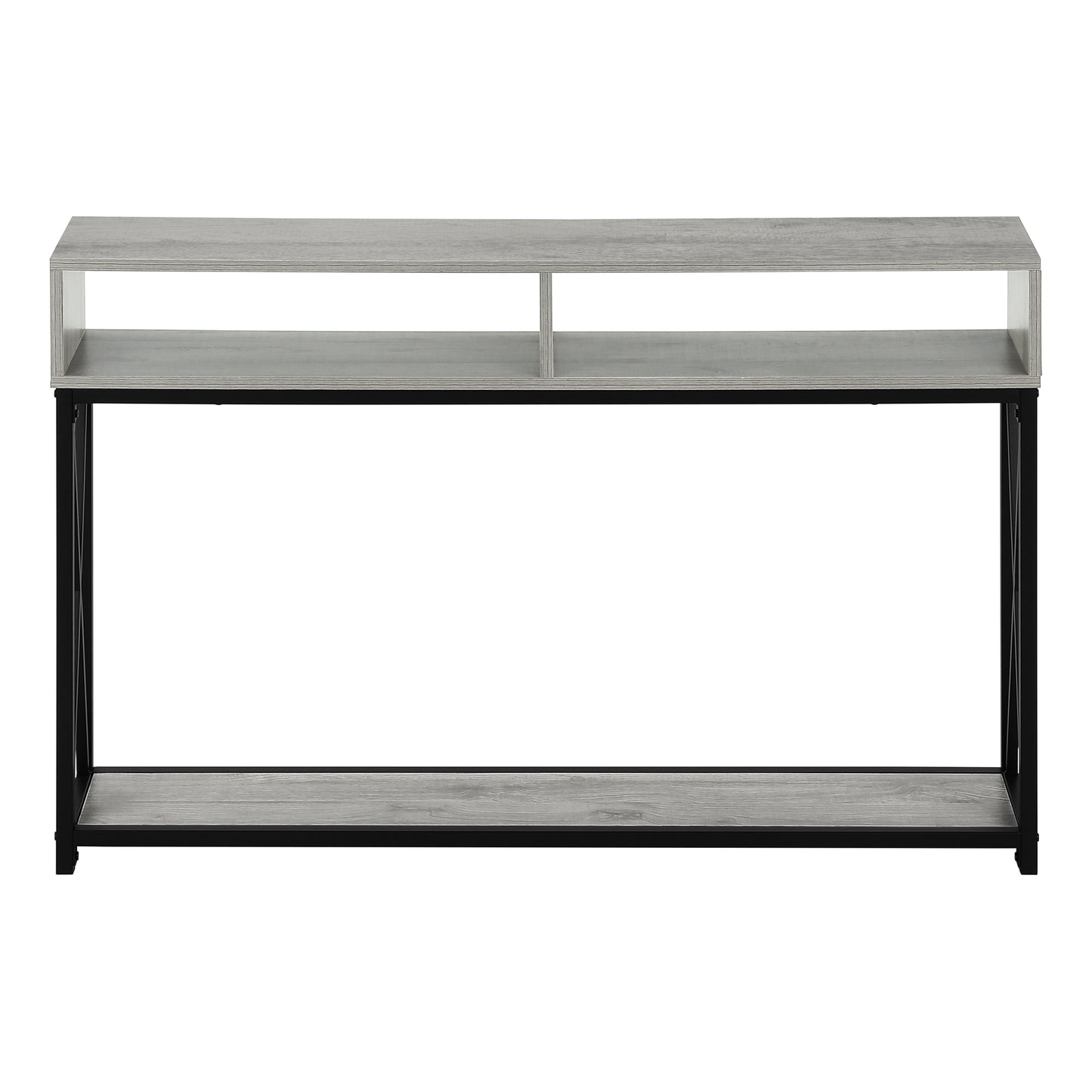 Contemporary 48L Wood Hall Console in Grey Finish
