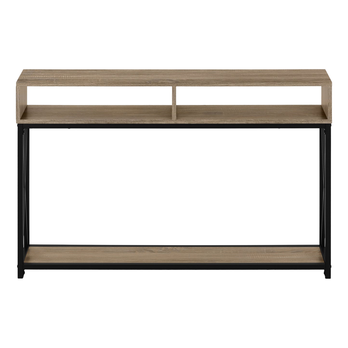 Contemporary 48L Wood Hall Console in Taupe Finish