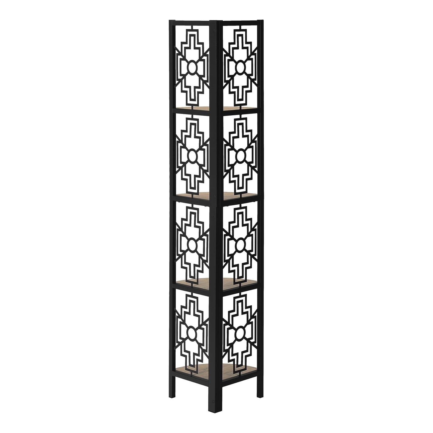 62"H Decorative Metal Corner French Style Etagere Bedroom Bookcase