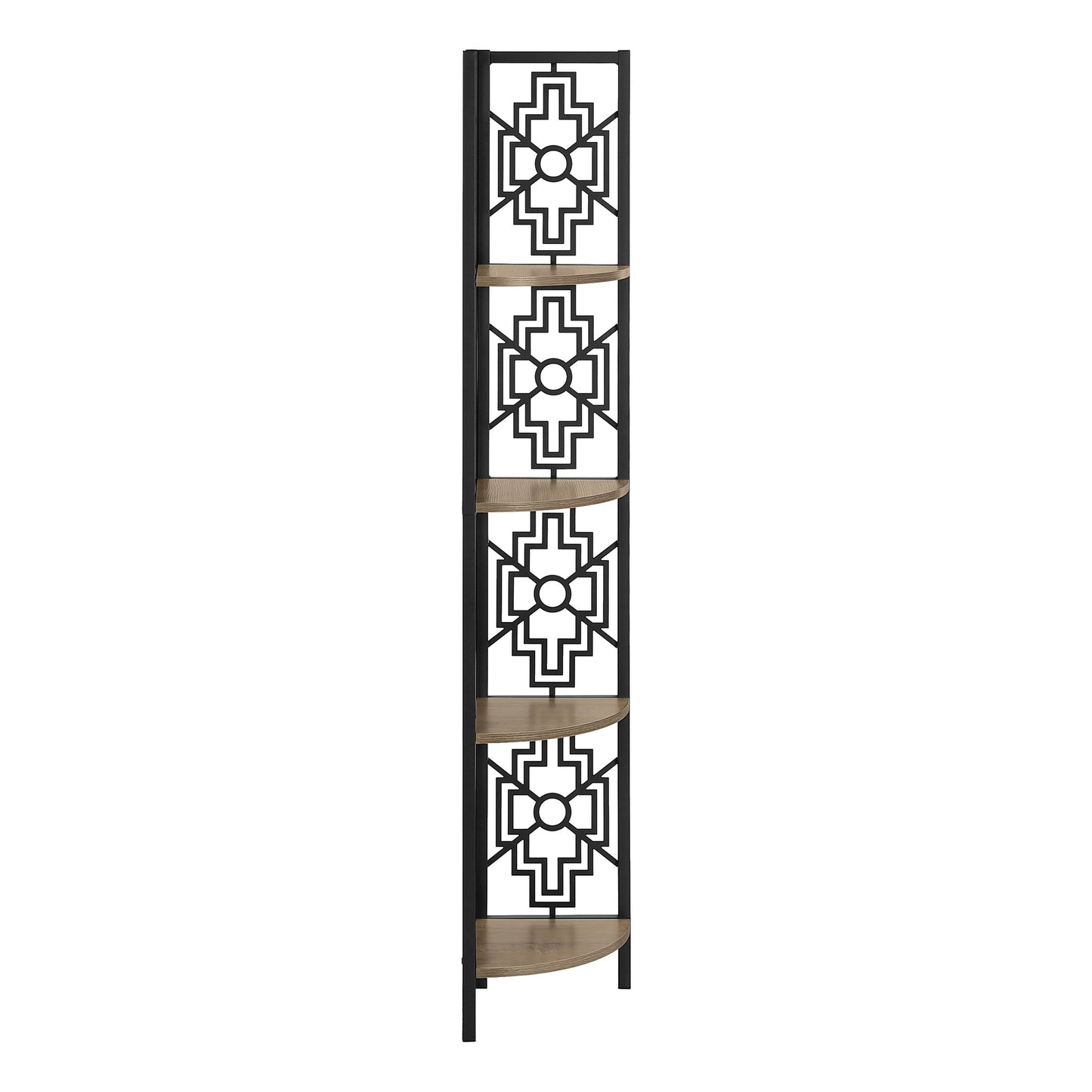 62"H Decorative Metal Corner French Style Etagere Bedroom Bookcase