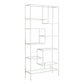 Monarch Specialties - 72"H Metal Bedroom Bookcase with Tempered Glass Shelfs - I 7158