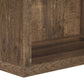 Modern 48"H 4 Shelf Etagere Bookcase in Brown Reclaimed Wood-Look