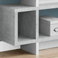 Modern 55"H 3 Shelf Etagere Bookcase in Cement-Look Finish