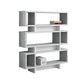 Modern 55"H 3 Shelf Etagere Bookcase in Cement-Look Finish