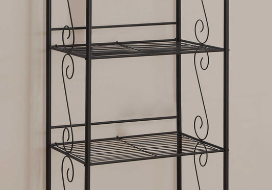 70"H 4-Tier 4 Shelf French Etagere Copper Metal Bedroom Bookcase