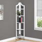 72"H 5-Tier 5 Shelf French Etagere White Laminate Bedroom Bookcase