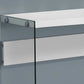 44"L Tempered Glass Bedroom Accent Console Table with Laminate Top
