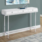 48"L 3-Drawer Metal Bedroom Accent Console Table with Laminate Top