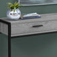 48"L Black Metal Frame & Wood Tabletop Bedroom Accent Console Table
