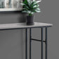 48"L Black Metal Bedroom Accent Console Table with Laminate Top