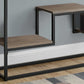 48"L 3-Tier Black Metal Bedroom Accent Console Table with Laminate Top
