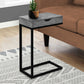 16" L / 24.5" H Modern C-Style Metal Bedroom End Table with Drawer