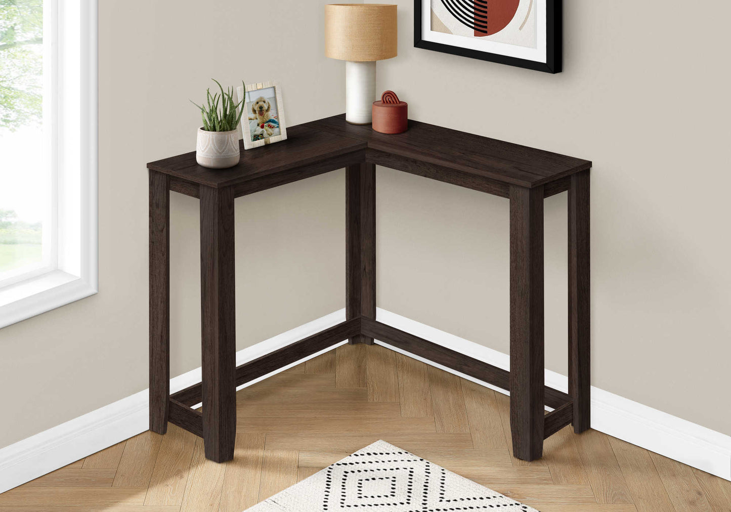 36" Bedroom Accent Console Corner Table