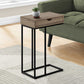 16"L/24"H Modern Laminate Bedroom Accent Table with Metal Frame