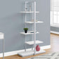 60"H Metal Bedroom Bookcase with Laminate Wood Shelves
