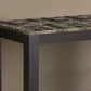 44"L Faux Marble Bedroom Accent Console Table with Cappuccino Finish